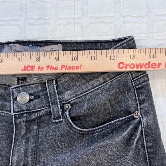 Paige Verdugo Jeggings 5 pocket denim jeans in charcoal gray EUC - Picture 4 of 9
